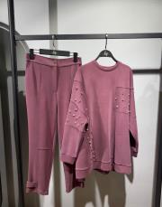 lisa taşlı eşofman takım mürdüm