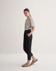 kk desıgn %100 keten havuç pantolon siyah 2