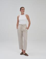 kk desıgn %100 keten havuç pantolon naturel 3