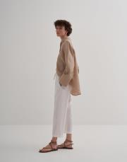 kk desıgn %100 keten havuç pantolon ekru 2
