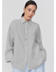 qooq store lin gömlek gri