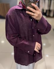 qooq store lin gömlek mürdüm 2