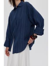 qooq store çizgili gömlek lacivert