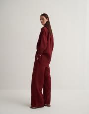 %100 keten palazzo pantolon bordo 2