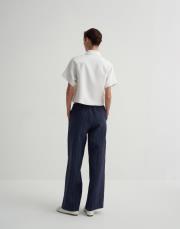 keten çizgili palazzo pantolon lacivert 2