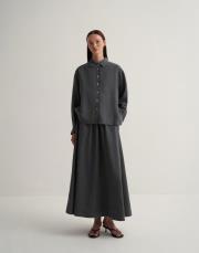 keten kısa gömlek antrasit 2