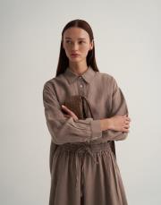 keten kısa gömlek vizon 3