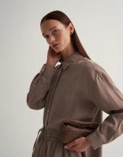 keten kısa gömlek vizon 4