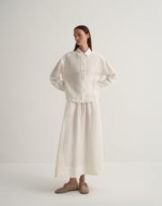 keten kısa gömlek ekru 2