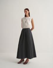 keten pervaz detaylı etek antrasit 2