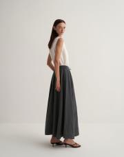 keten pervaz detaylı etek antrasit 3