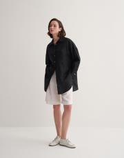 kk desıgn %100 keten gömlek siyah