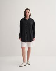 kk desıgn %100 keten gömlek siyah 2