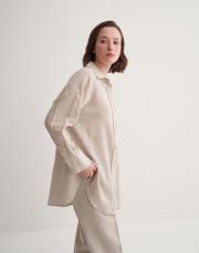 kk desıgn %100 keten gömlek naturel