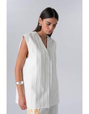 qooq store serpent yelek beyaz