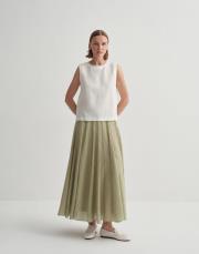 dökümlü lyocell etek soft yeşil 2