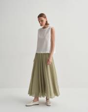 dökümlü lyocell etek soft yeşil 3