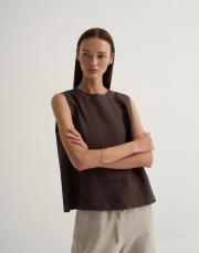 keten kolsuz bluz kahve 4