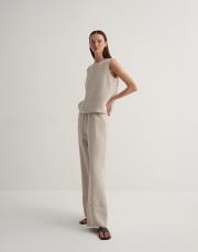 keten kolsuz bluz naturel 2