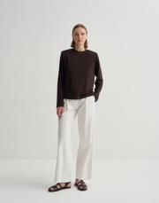 rayon karışımlı vatkalı bluz kahve