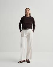 rayon karışımlı vatkalı bluz kahve 3