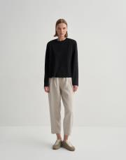 rayon karışımlı vatkalı bluz siyah