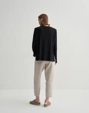 rayon karışımlı vatkalı bluz siyah 3