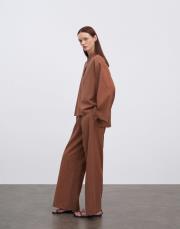 hakim yaka bluzlu takım kiremit 2