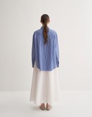 kk desıgn çizgili oversıze gömlek mavi 3