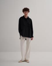 kk desıgn fisto deyatlı koton gömlek siyah