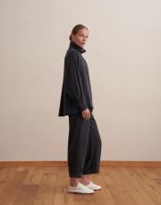 paçası ayarlanabilir ipeksi pantolon lacivert 2