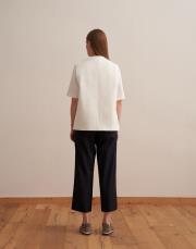 büzgülü pamuklu pantolon lacivert 2