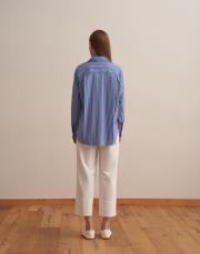 büzgülü pamuklu pantolon ekru 4