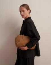 %100 pamuk balon kol gömlek siyah