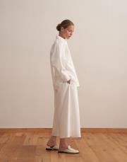 %100 pamuk balon kol gömlek ekru 3