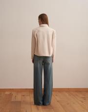 keten karışımlı vatkalı ceket bej 3