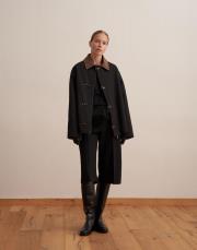 kadife yaka parka siyah 2