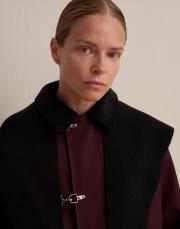 kapitone astarlı kadife yaka parka mürdüm 4