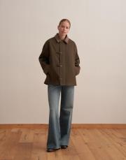 kapitone astarlı kadife parka yaka haki 2