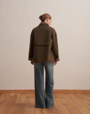 kapitone astarlı kadife parka yaka haki 3