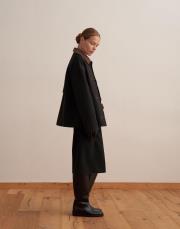 kapitone astarlı kadife parka yaka siyah 3