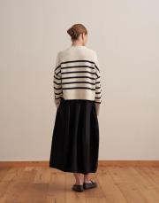 çizgili triko hırka siyah 3