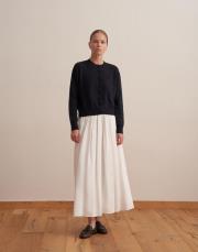 kaplama düğmeli triko hırka lacivert 2