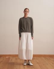 kaplama düğmeli triko hırka kurşun 2