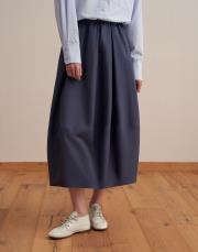 %100 pamuk balon etek indigo