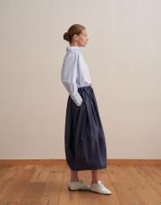 %100 pamuk balon etek indigo 3