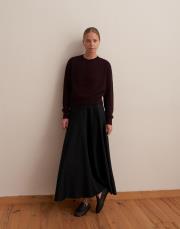 a kesim volanlı etek siyah