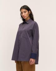 laci çizgili gömlek mavi