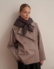 organik pamuk kruvaze trençkot vizon 2