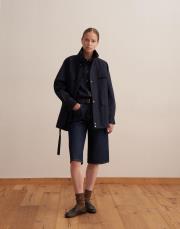 %100 koton cep detaylı parka lacivert 2